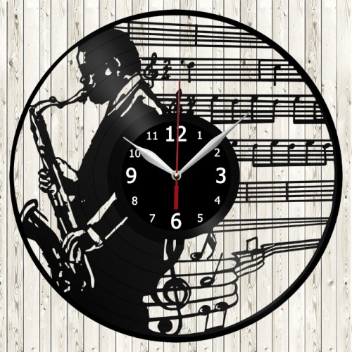 Vinyl Record Clock Jazz Music Handmade Wall Clock Art Decor Home